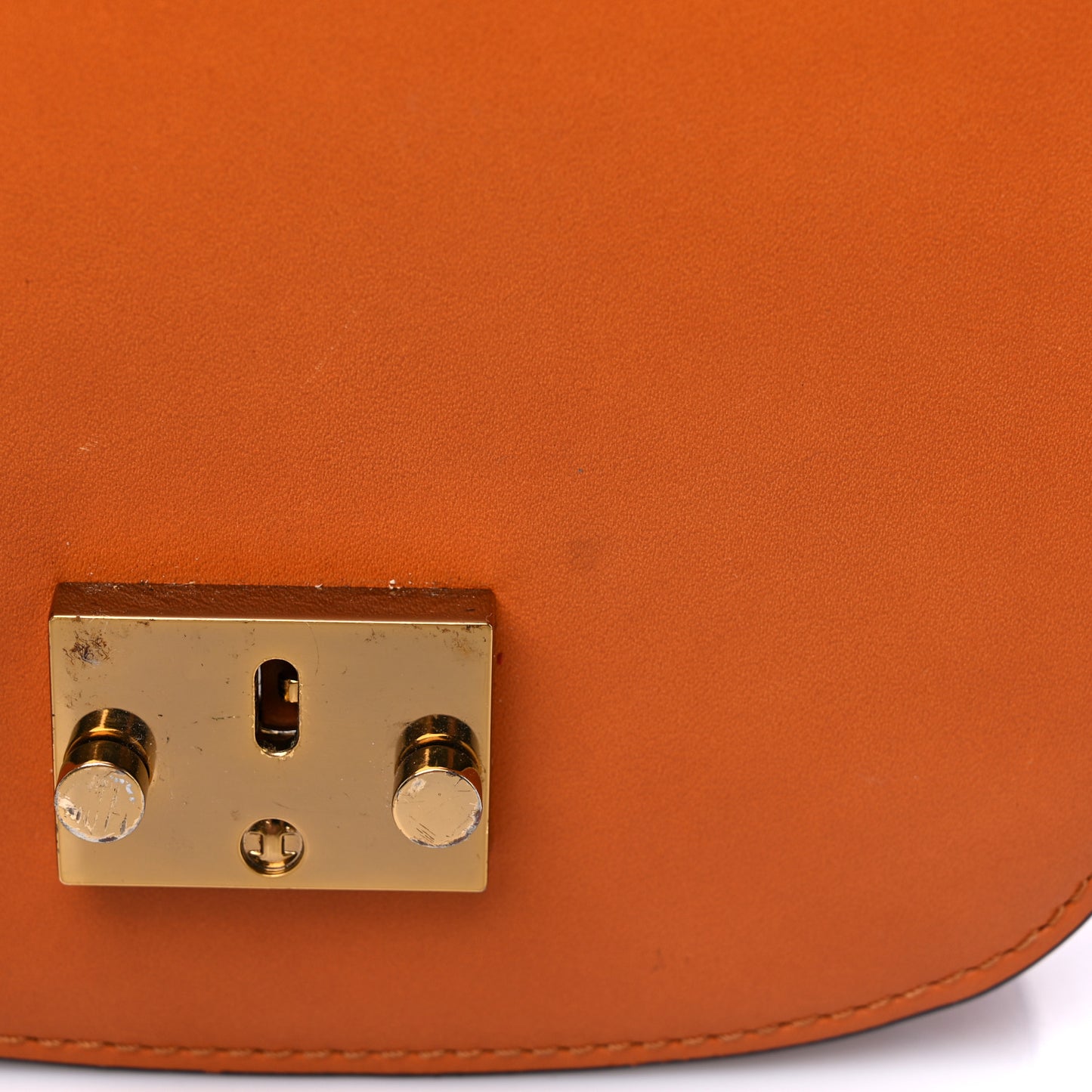 Grained Calfskin Patricia Park Avenue Crossbody Bag Cognac