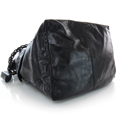 Gucci Mens Leather Large Crest Trademark Tote Black 4 of 8