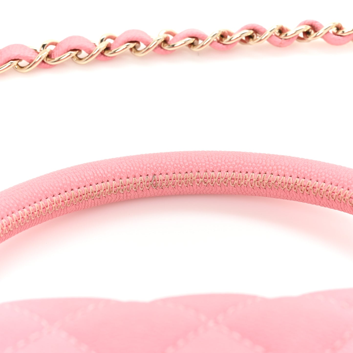 Caviar Quilted Small Coco Handle Flap Pink
