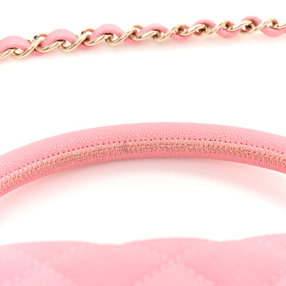 Chanel Caviar Quilted Small Coco Handle Flap Pink 18 of 19