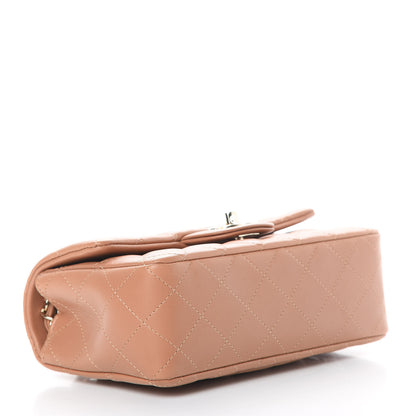 Chanel Lambskin Quilted Mini Rectangular Flap Brown 4 of 10