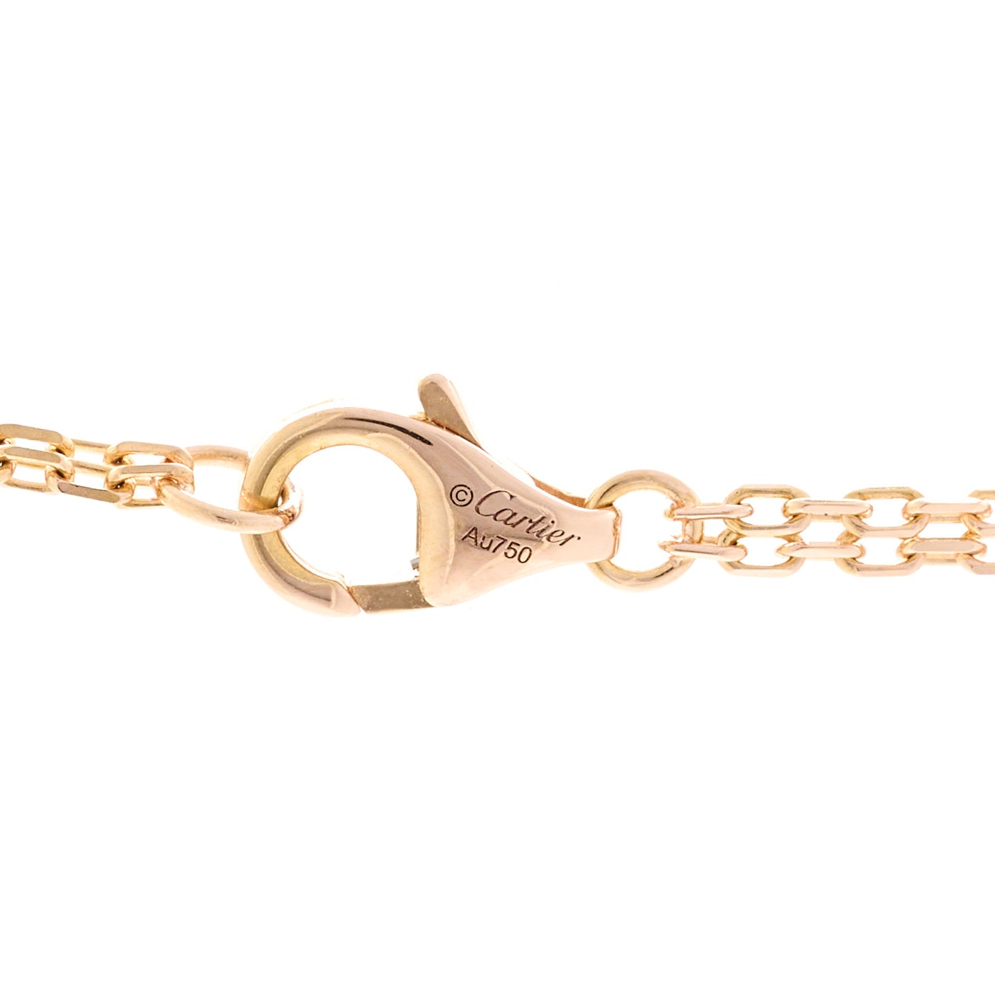 18K Pink Gold 2 Diamond LOVE Necklace