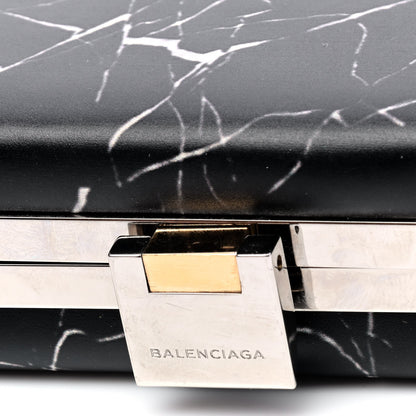 Balenciaga Smooth Calfskin Le Dix Minaudiere Marble Box Clutch Black 4 of 4