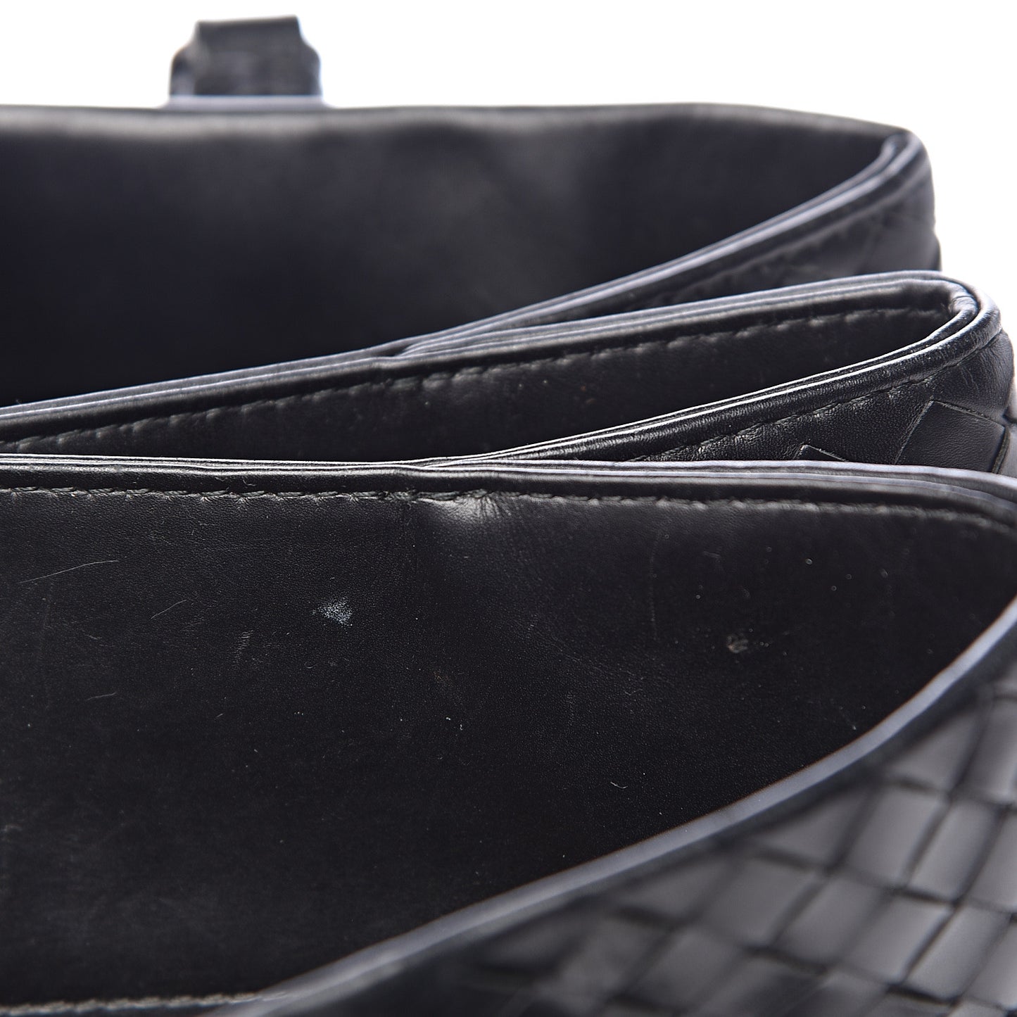 Light Calf Intrecciato Small Roma Black