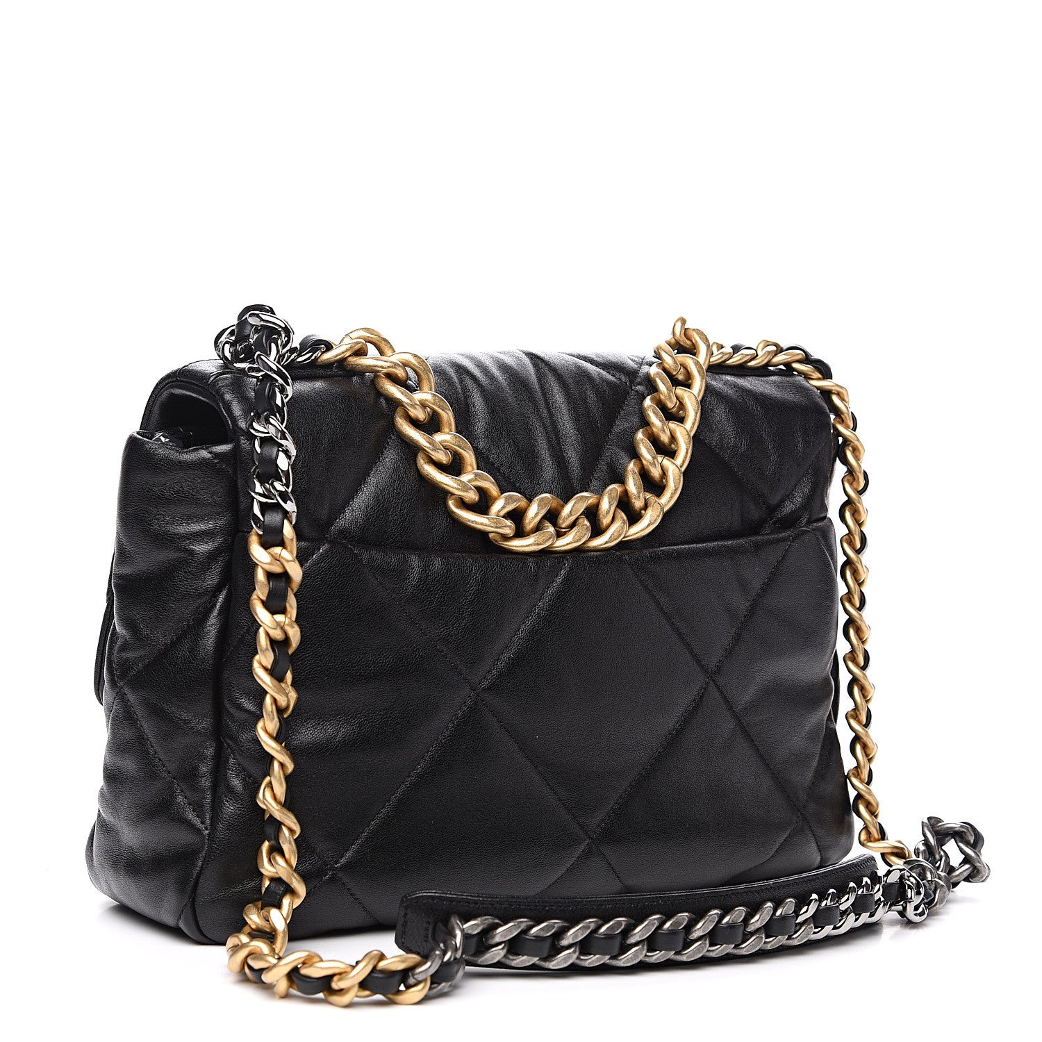 Chanel Lambskin Quilted Large 19 Flap Black 2 of 11