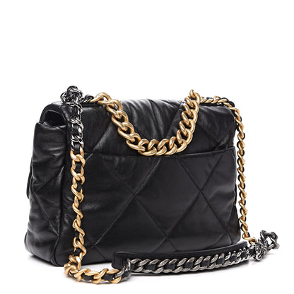 Chanel Lambskin Quilted Large 19 Flap Black 2 of 11
