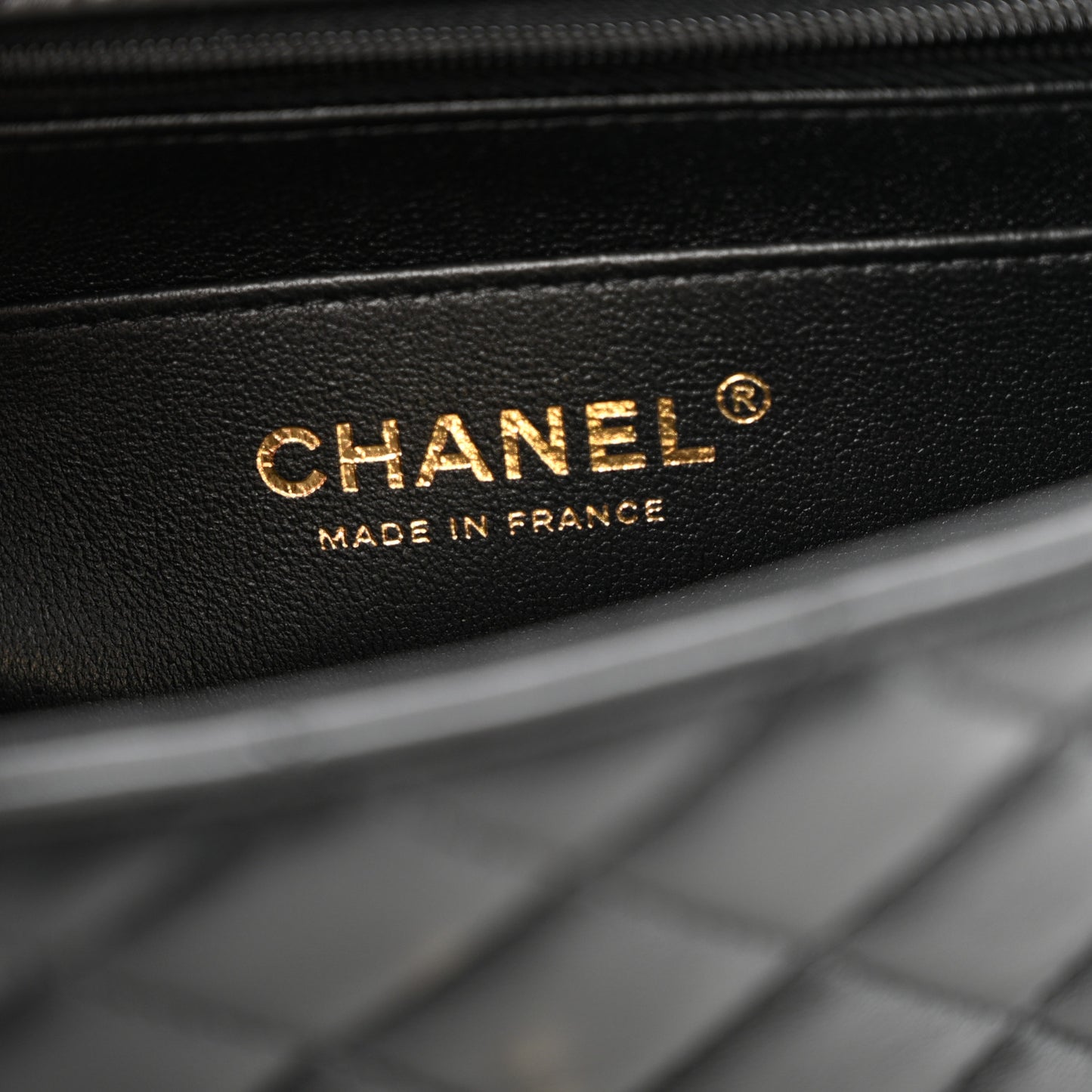 Lambskin Quilted Mini Rectangular Flap Black