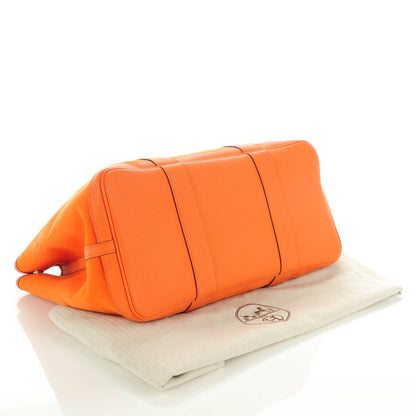 Hermes Toile Buffle Skipper Garden Party Tote 36 MM Orange 4 of 8