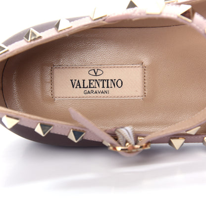 Valentino Garavani Nappa Rockstud Cage Ballerina Flats 38 Cacao Poudre 8 of 10