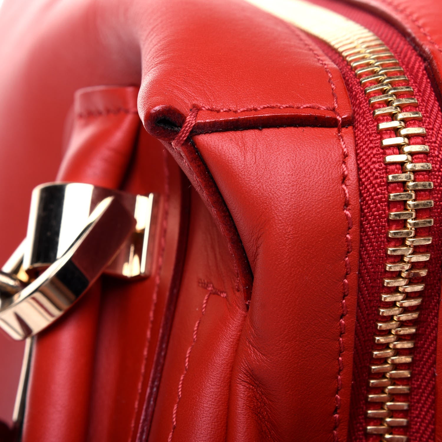 Chloe Calfskin Medium Paraty Metal Bar Trim Red 18 of 29