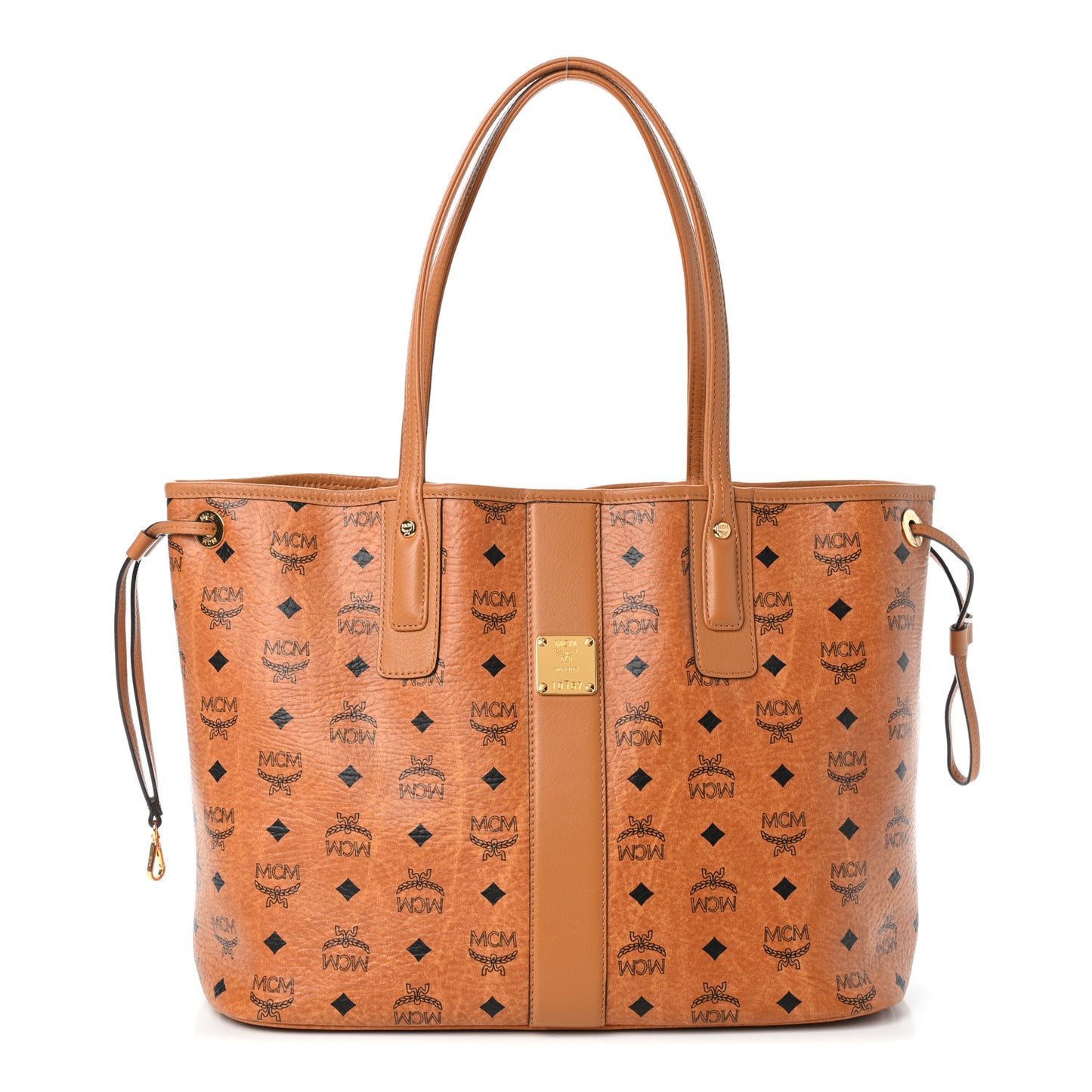 Visetos Medium Liz Reversible Shopper Tote Cognac
