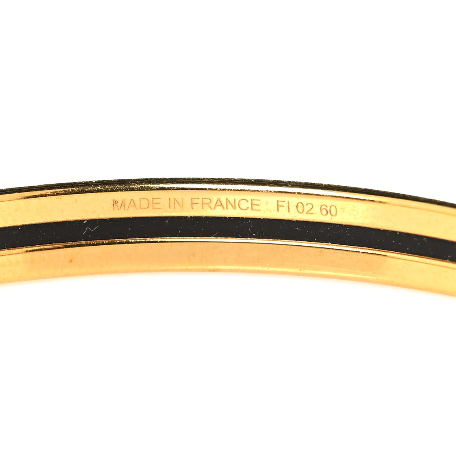 Hermes Enamel Printed Extra Narrow Zebres De Tanzanie Bracelet 65 Orange White 5 of 5