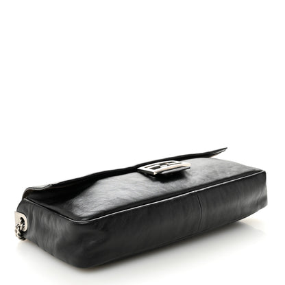 Fendi Vitello Grace Large Chain Baguette Black 4 of 10