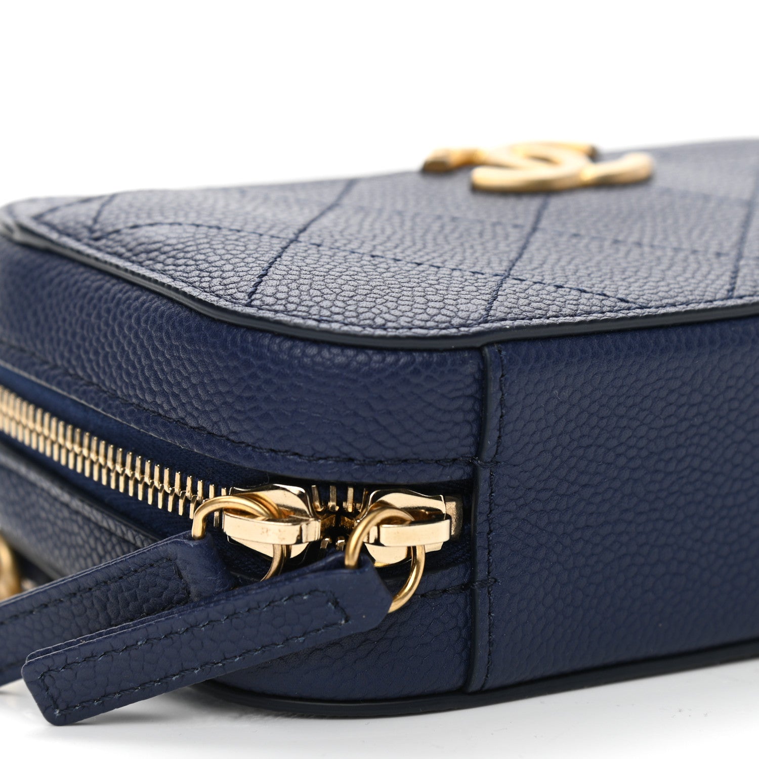 Chanel Caviar Quilted Waist Bag Navy Blue 9 of 10