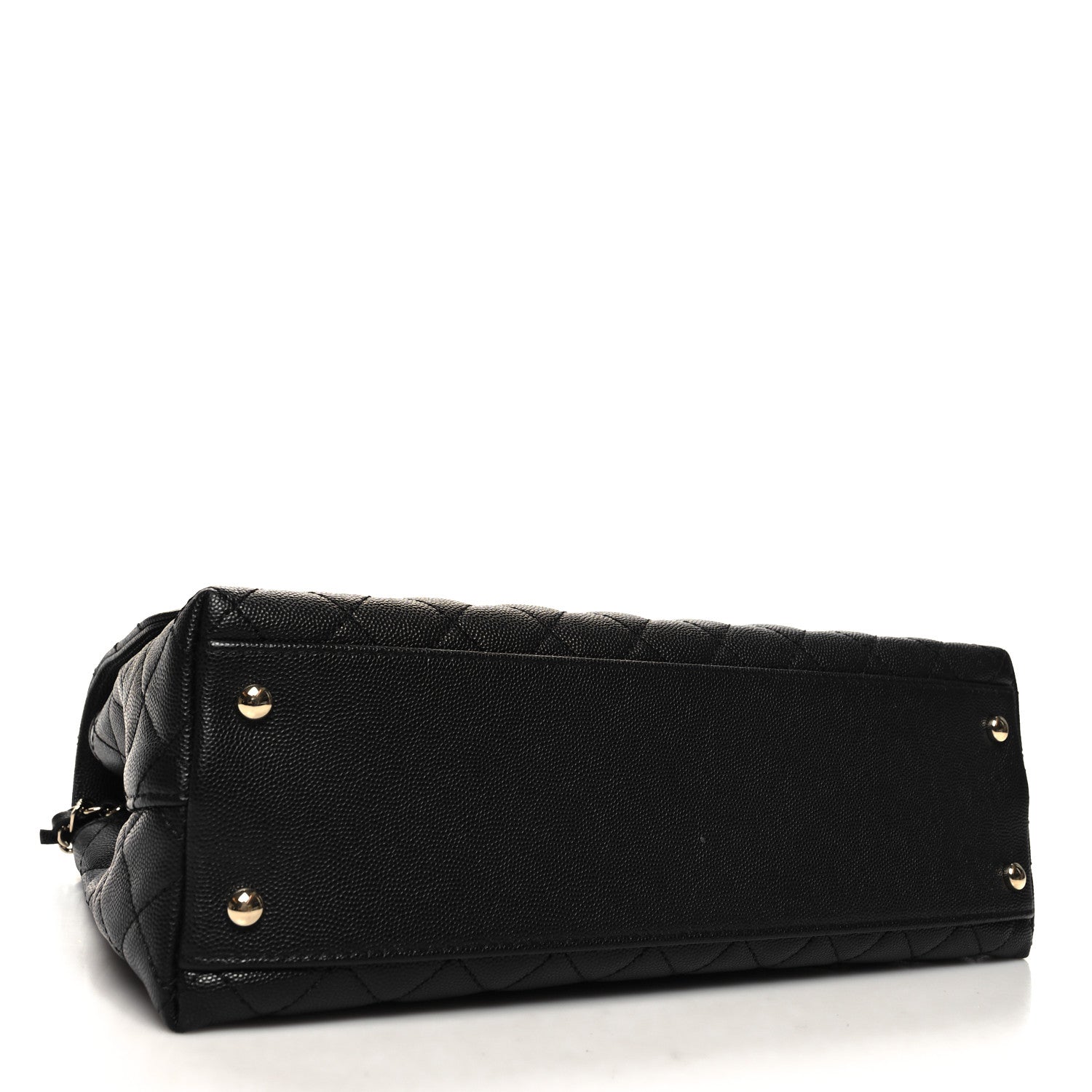 Chanel Caviar Lizard Quilted Medium Coco Handle Flap Black 4 of 10