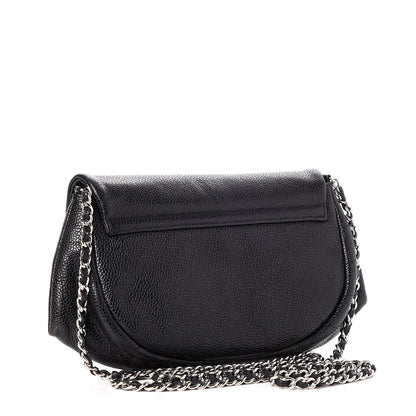Chanel Caviar Half Moon Wallet On Chain WOC Black 3 of 8