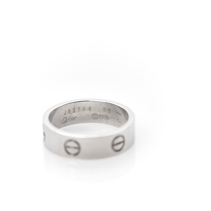 Cartier 18K White Gold 6mm LOVE Ring 59 8.75 4 of 5