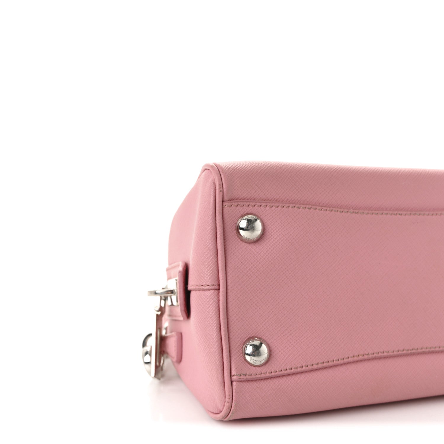 Prada Saffiano Lux Top Handle Crossbody Bag Petalo 8 of 9