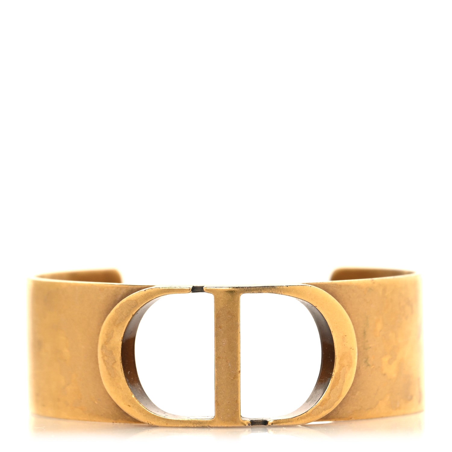 Christian Dior Metal 30 Montaigne Cuff Bracelet Gold 1 of 5