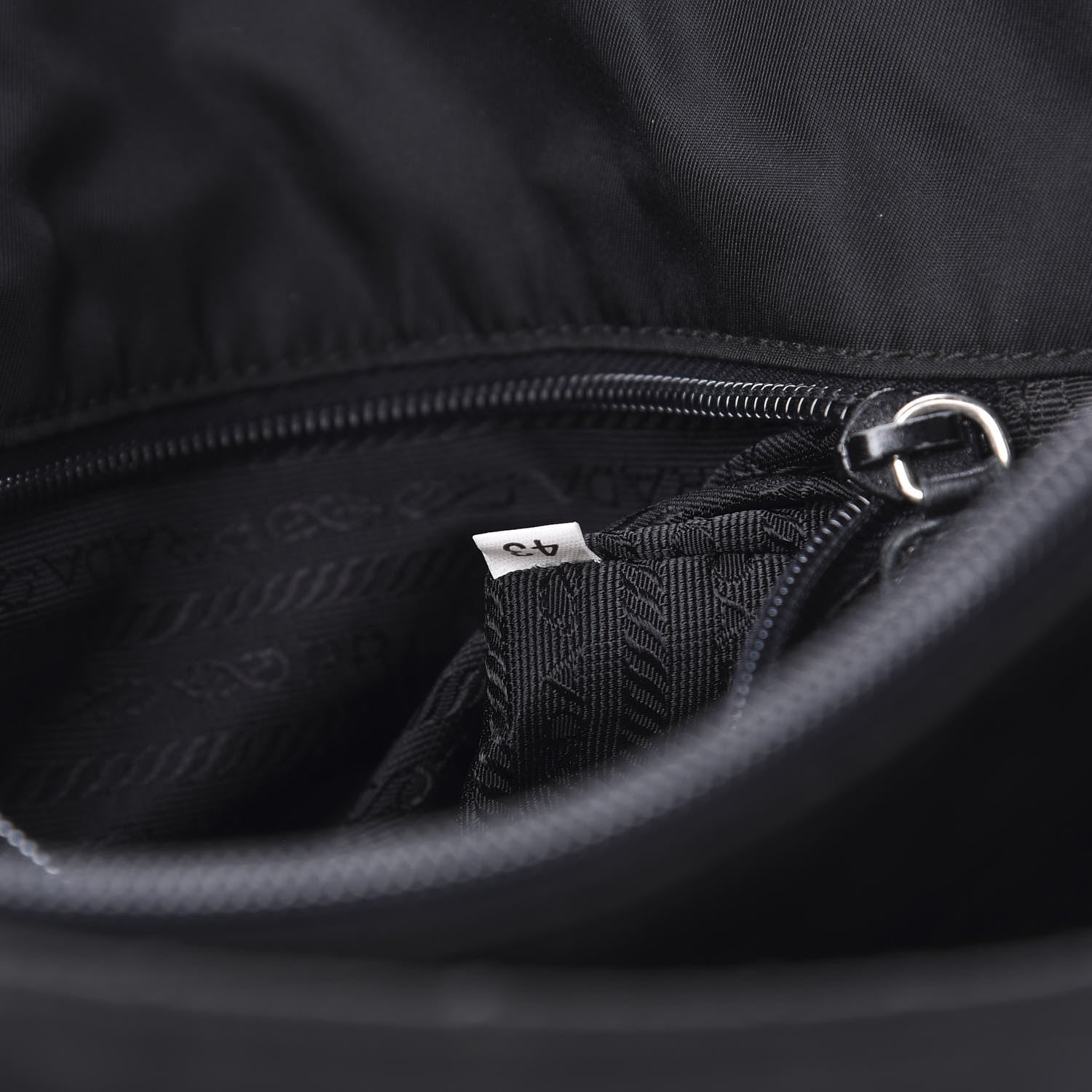 Prada Nylon Tessuto Acciaio Chain Shoulder Bag Black 8 of 15