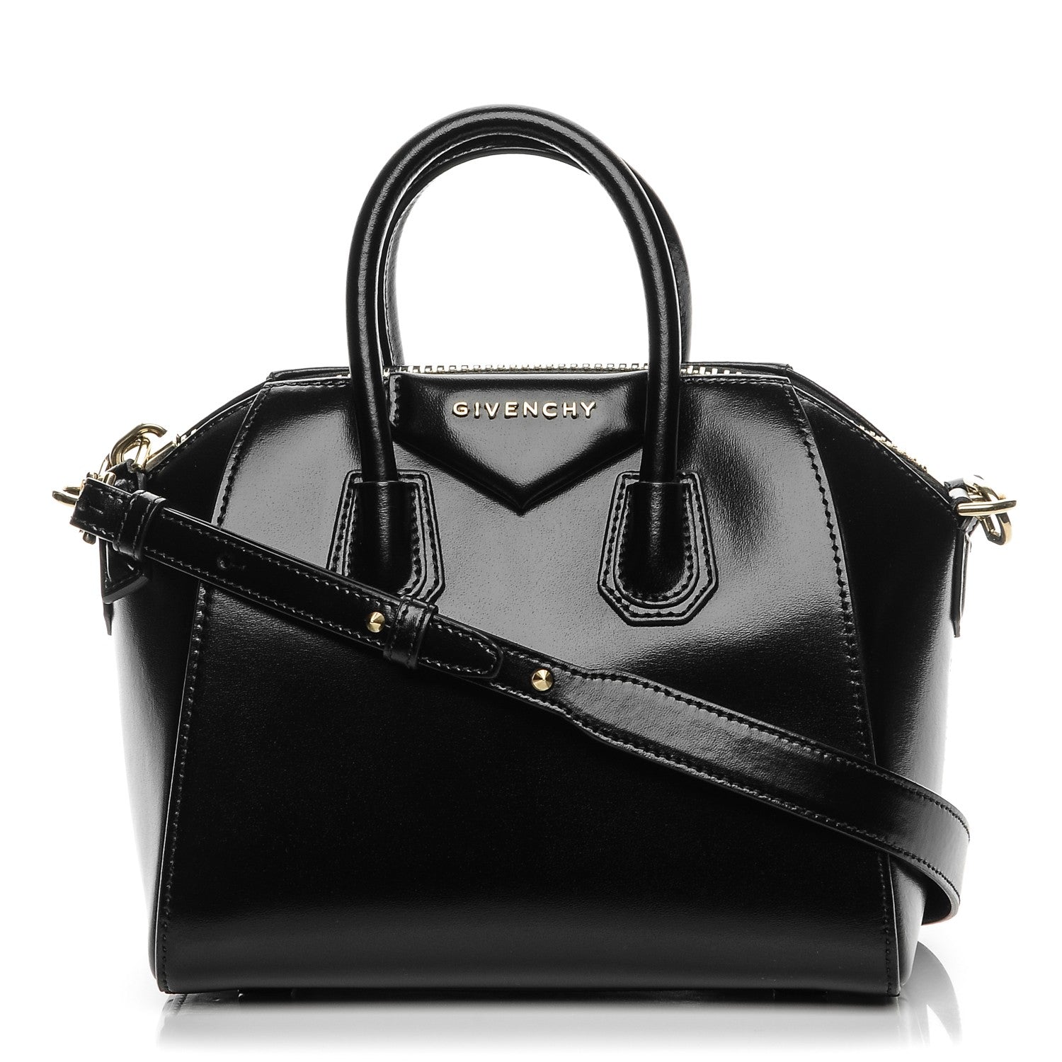 Givenchy Shiny Lord Calfskin Mini Antigona Black 1 of 8