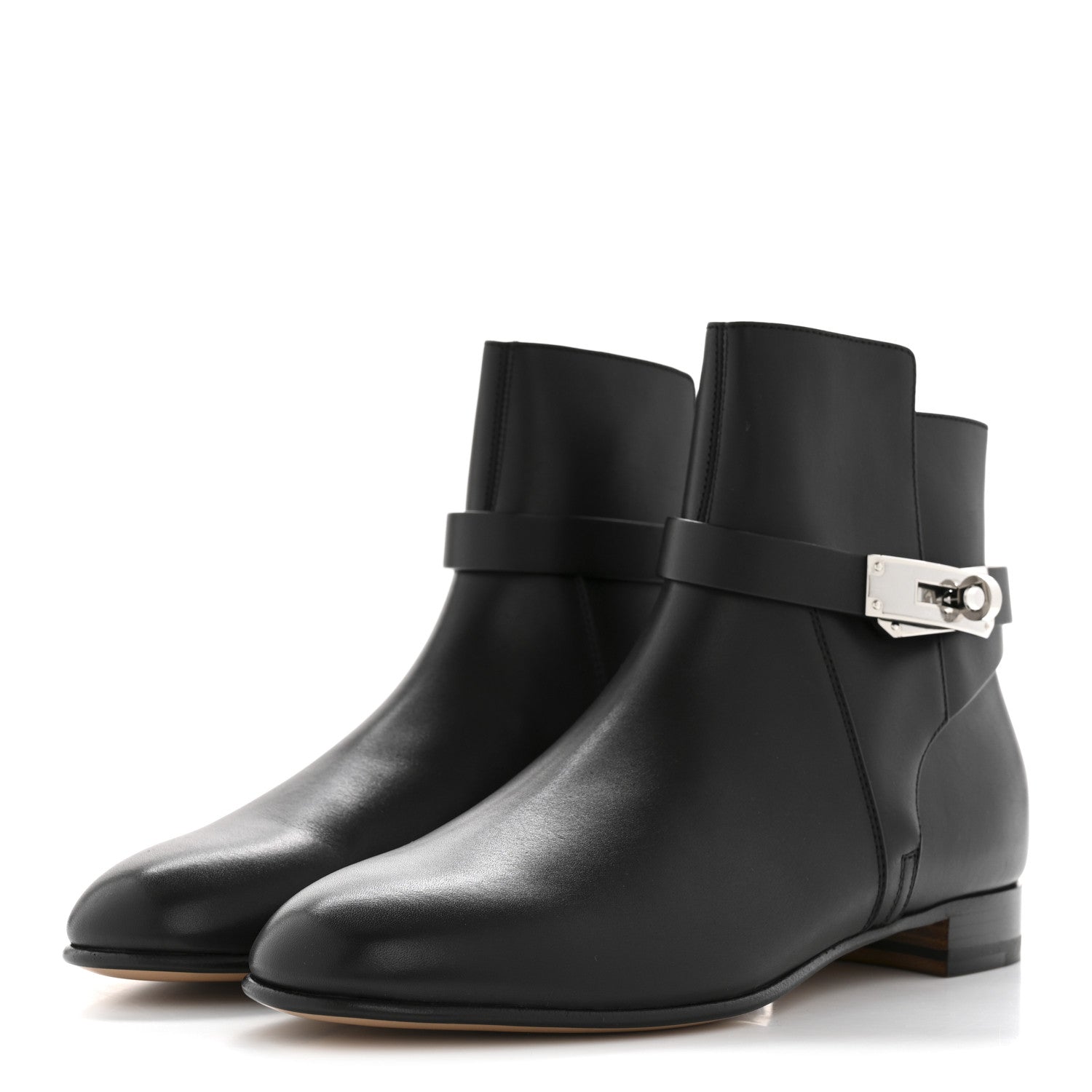 Hermes Calfskin Neo Low Boots 37.5 Black 4 of 10