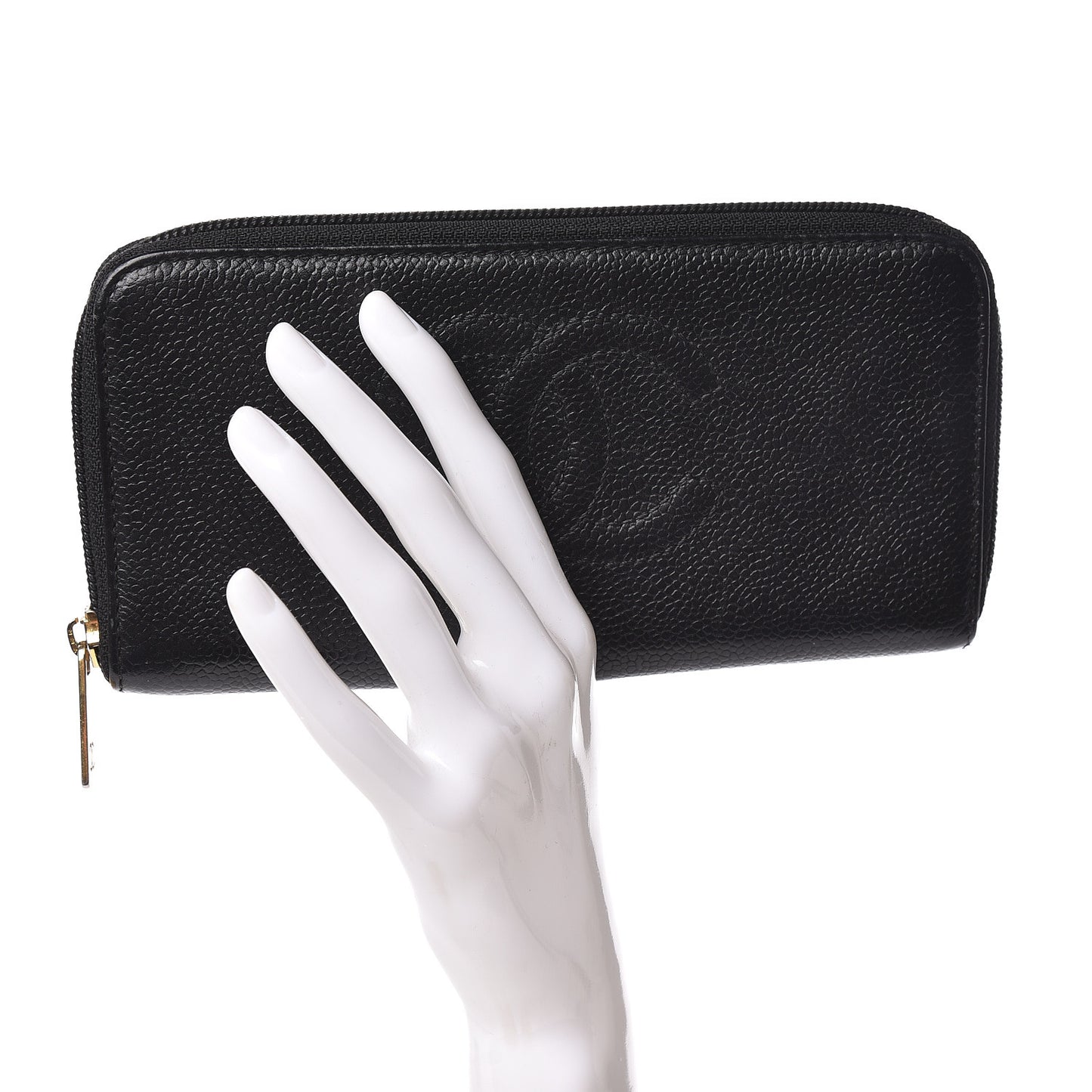 Caviar Timeless CC Zip Around Wallet Black