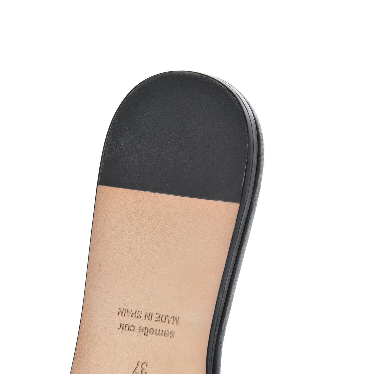 Hermes Calfskin Lisboa Sandals 37 Black 11 of 13