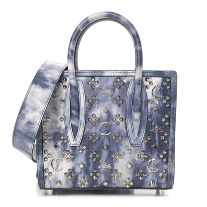 Christian Louboutin Metallic Calfskin Tie Dye Spikes Loubinthesky Mini Paloma Multicolor Silver 1 of 5