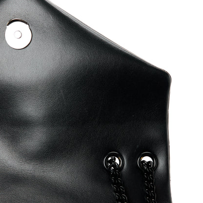 Saint Laurent Calfskin Y Quilted Monogram Monochrome Small Loulou Chain Satchel Black 14 of 14