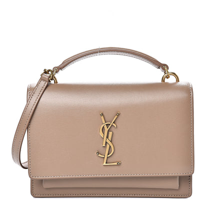 Saint Laurent Calfskin Monogram Sunset Chain Wallet Dark Beige 1 of 10