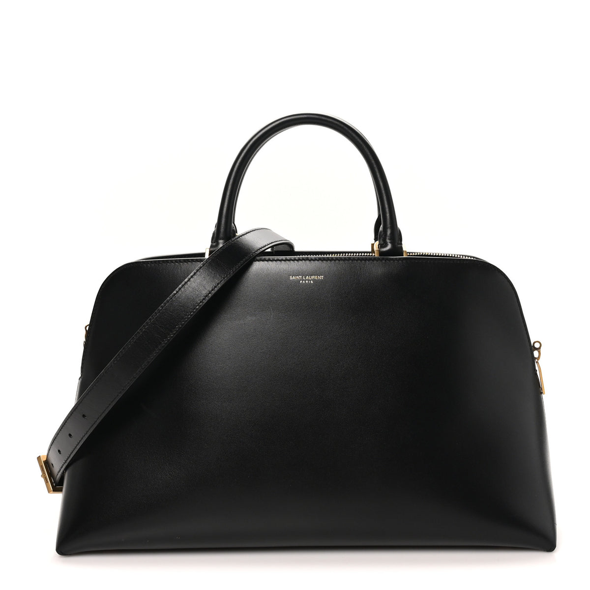 Calfskin Sac De Jour Duffle Top Handle Black