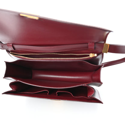 Celine Box Calfskin Medium Classic Box Flap Bag Burgundy 5 of 9