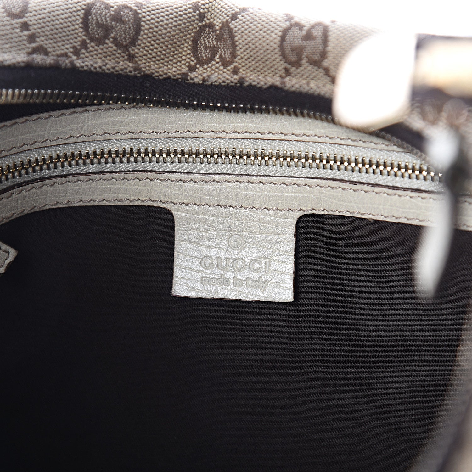 Gucci Monogram Medium Horsebit Chain Hobo Off White 5 of 8