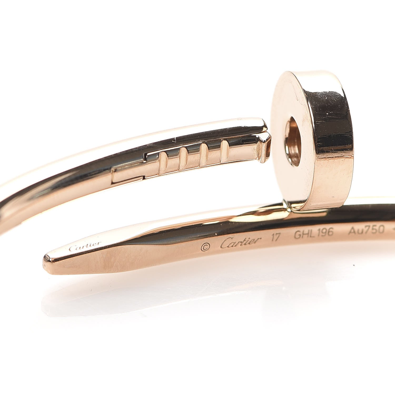 Cartier 18K Pink Gold Juste Un Clou Bracelet 17 4 of 7