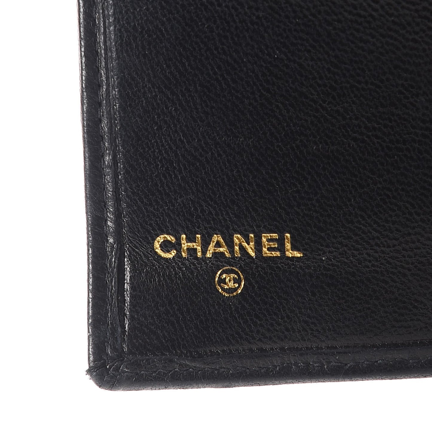 Lambskin Diamond Stitched French Wallet Black