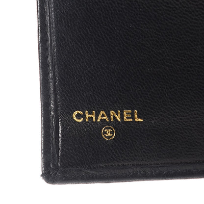 Chanel Lambskin Diamond Stitched French Wallet Black 6 of 11