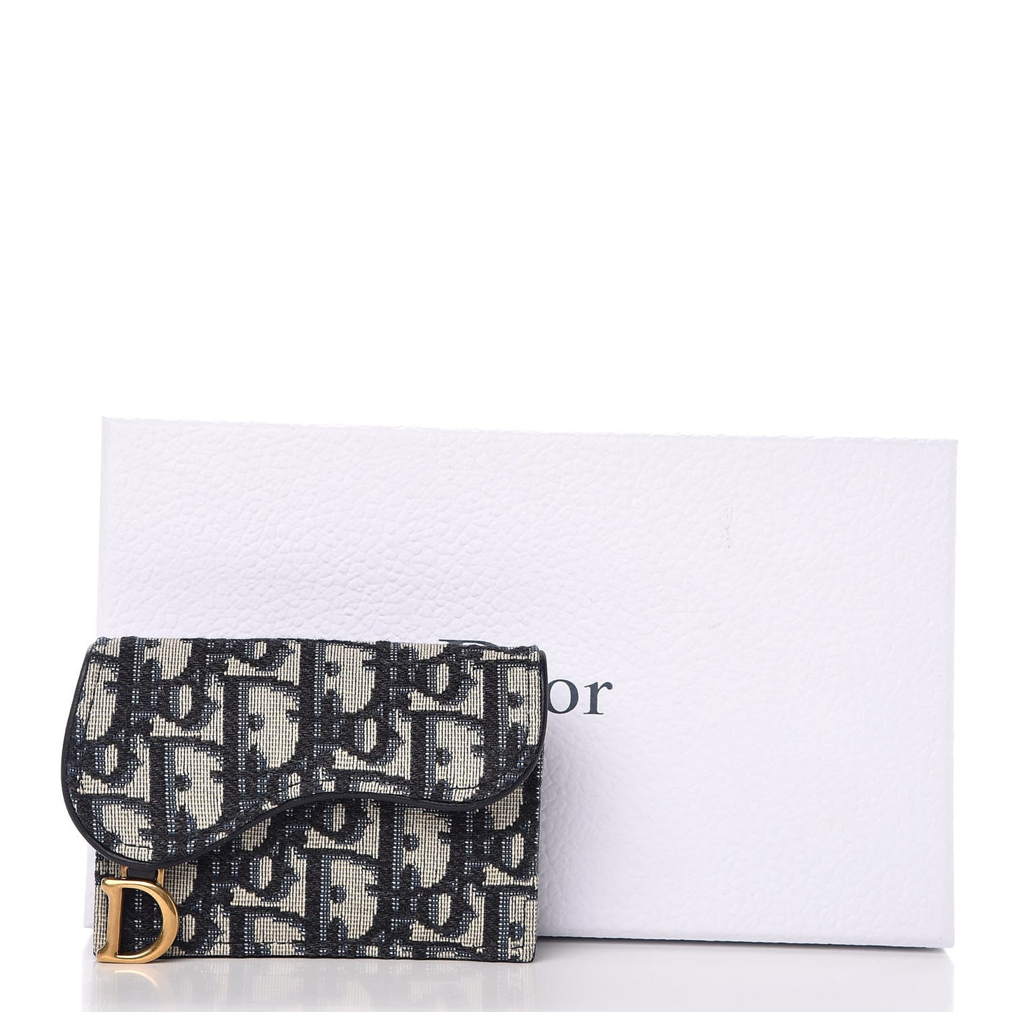 Oblique Saddle Card Holder Blue