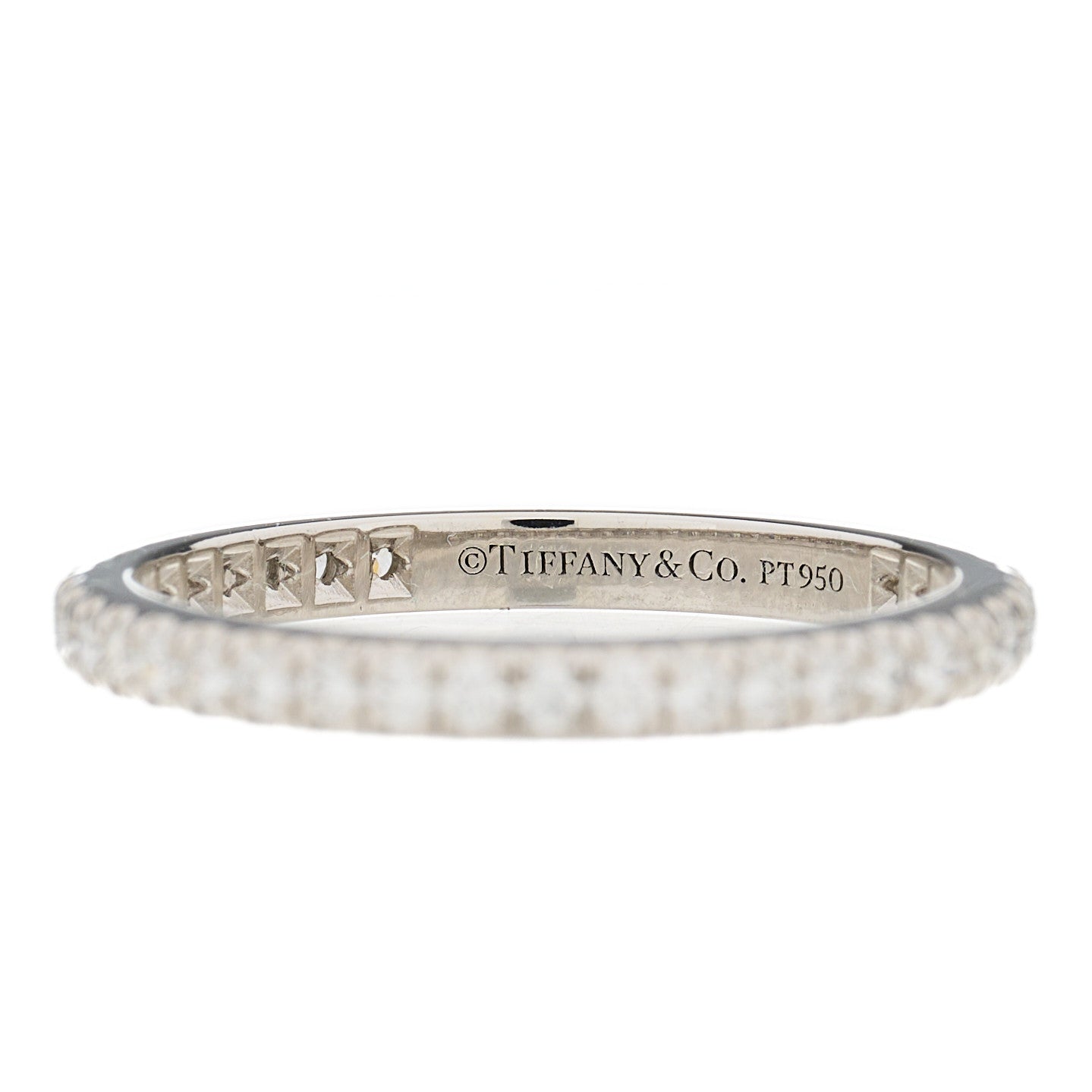 Platinum Diamond .30ctw Soleste Eternity Band Ring 50 5.5