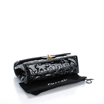 Chanel Crackled Patent Calfskin Puzzle 2.55 Reissue 225 Flap Black 4 of 8