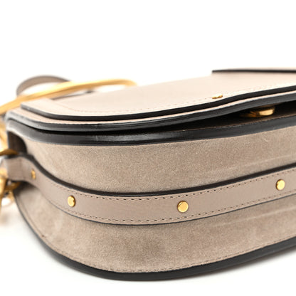 Chloe Calfskin Suede Small Nile Bracelet Bag Motty Grey 9 of 10