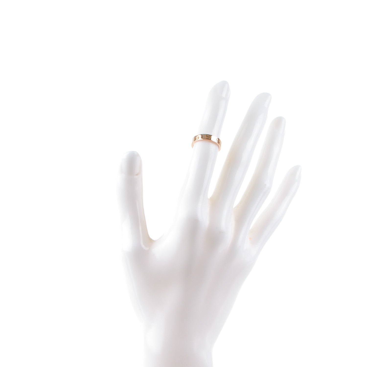 Cartier 18K Pink Gold 4mm LOVE Wedding Band Ring 46 3.75 2 of 4