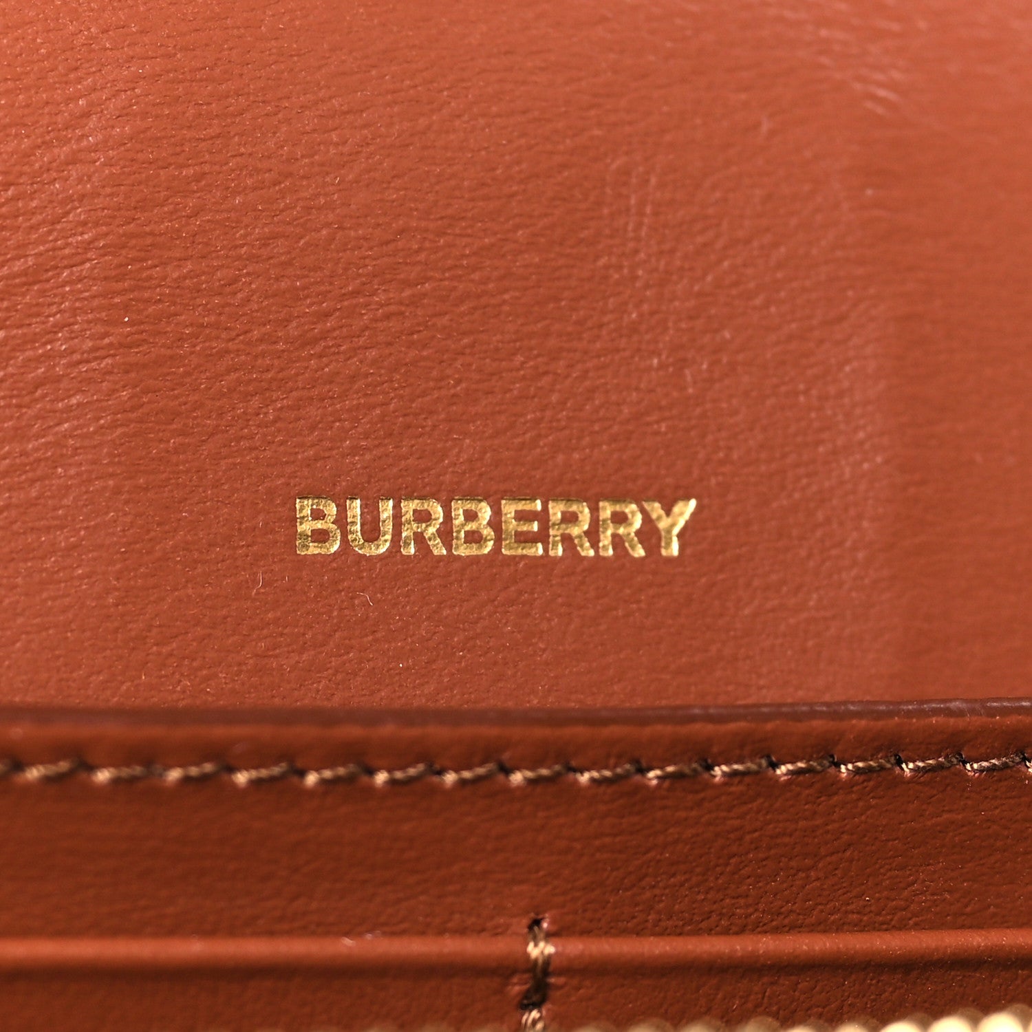 Burberry Calfskin Mini Vintage Check Note Bag Tan 6 of 8
