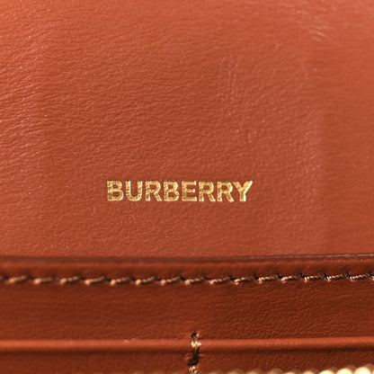Burberry Calfskin Mini Vintage Check Note Bag Tan 6 of 8