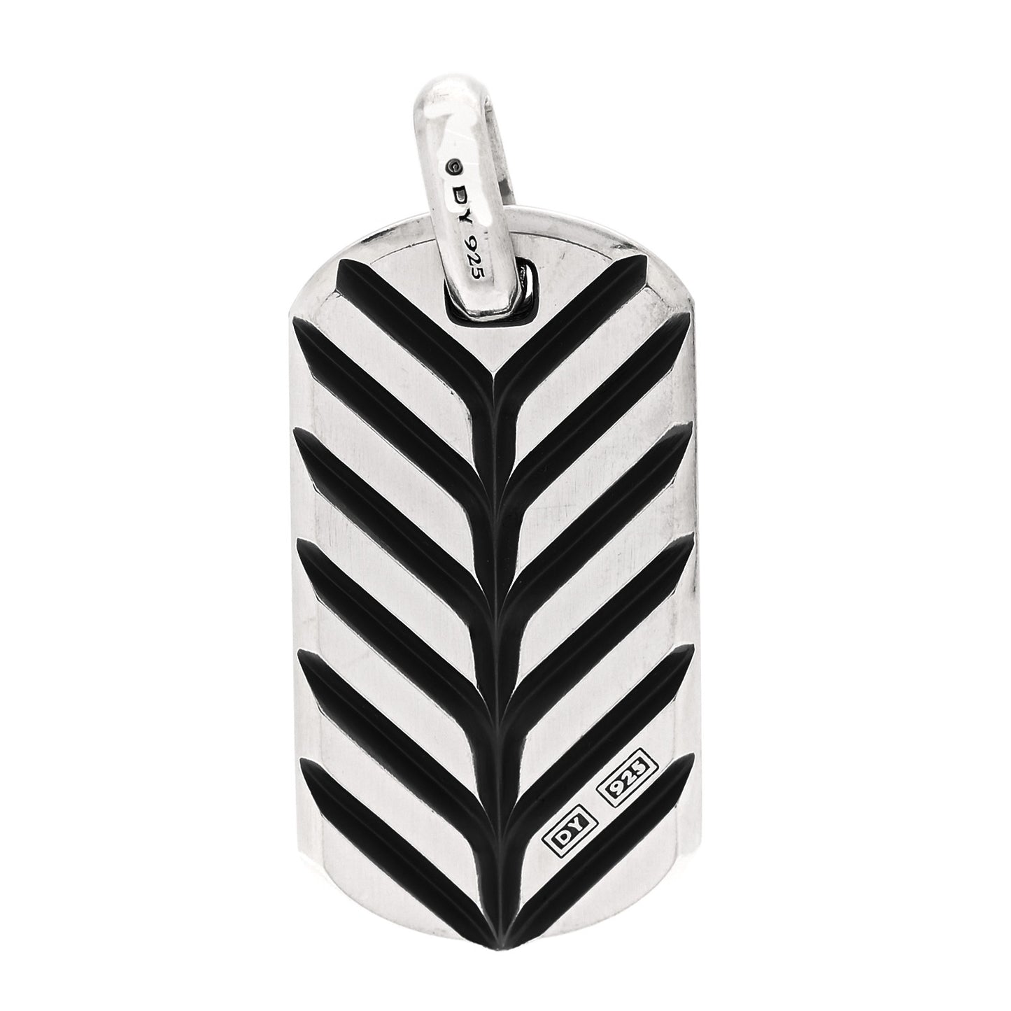 Sterling Silver 35mm Chevron Tag Pendant