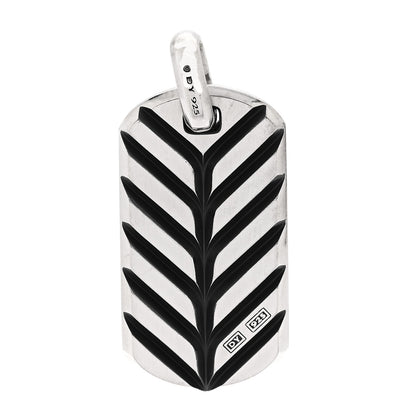 David Yurman Sterling Silver 35mm Chevron Tag Pendant 1 of 4