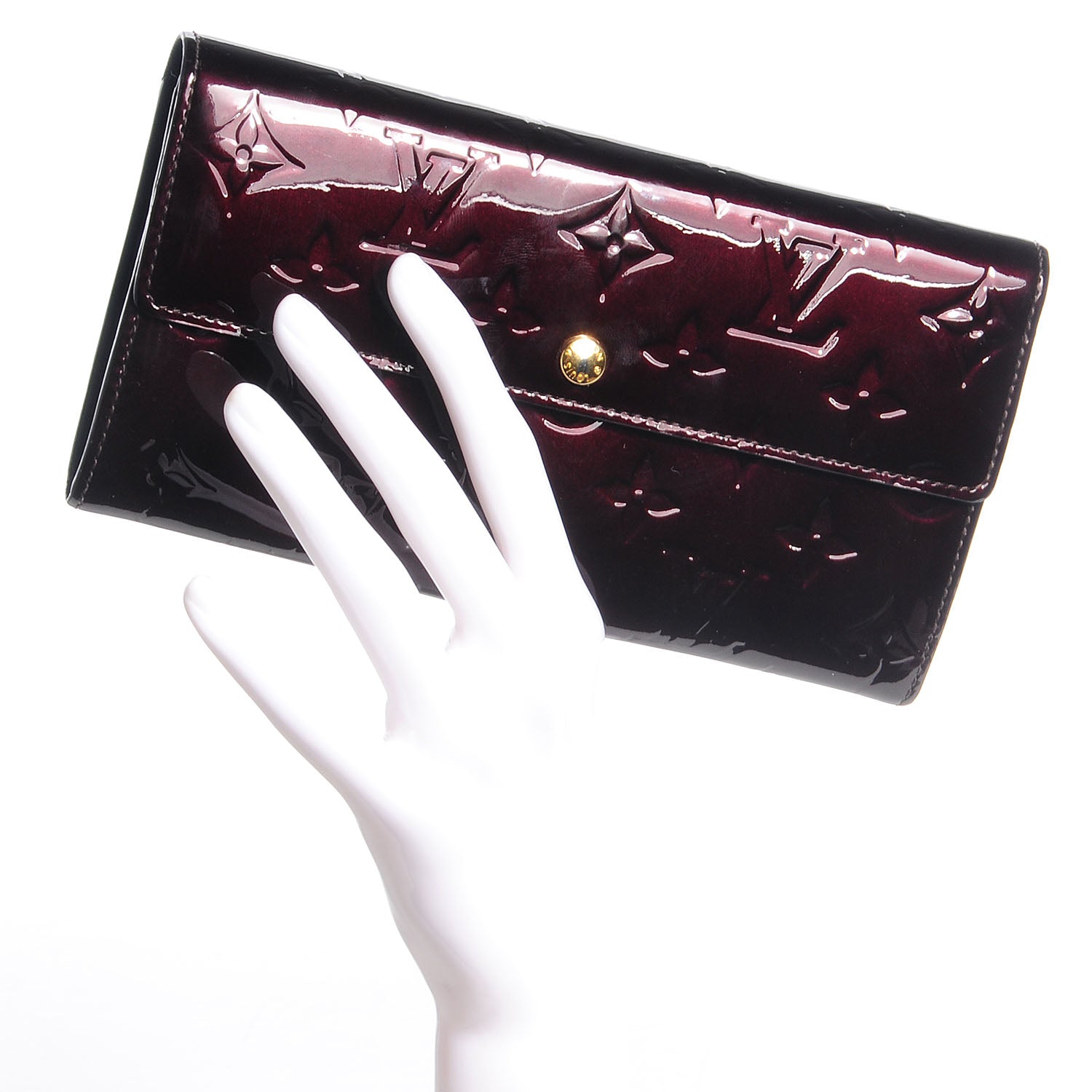 Louis Vuitton Vernis Sarah Wallet Amarante 2 of 7
