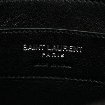 Saint Laurent Sheepskin Matelasse Chevron Monogram Medium College Bag Black 6 of 12