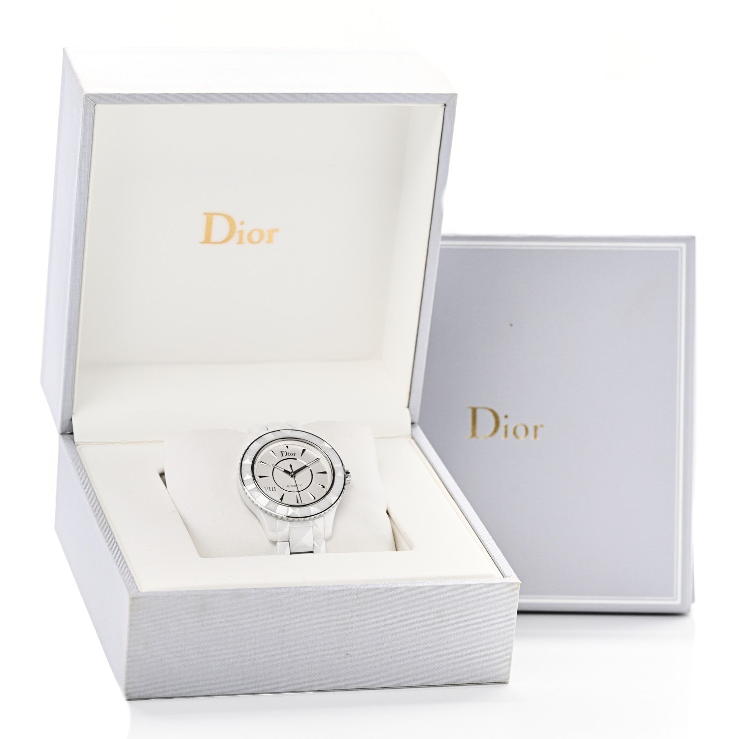 Dior ホワイト Christian Dior Stainless Steel Ceramic 38mm Dior VIII Automatic