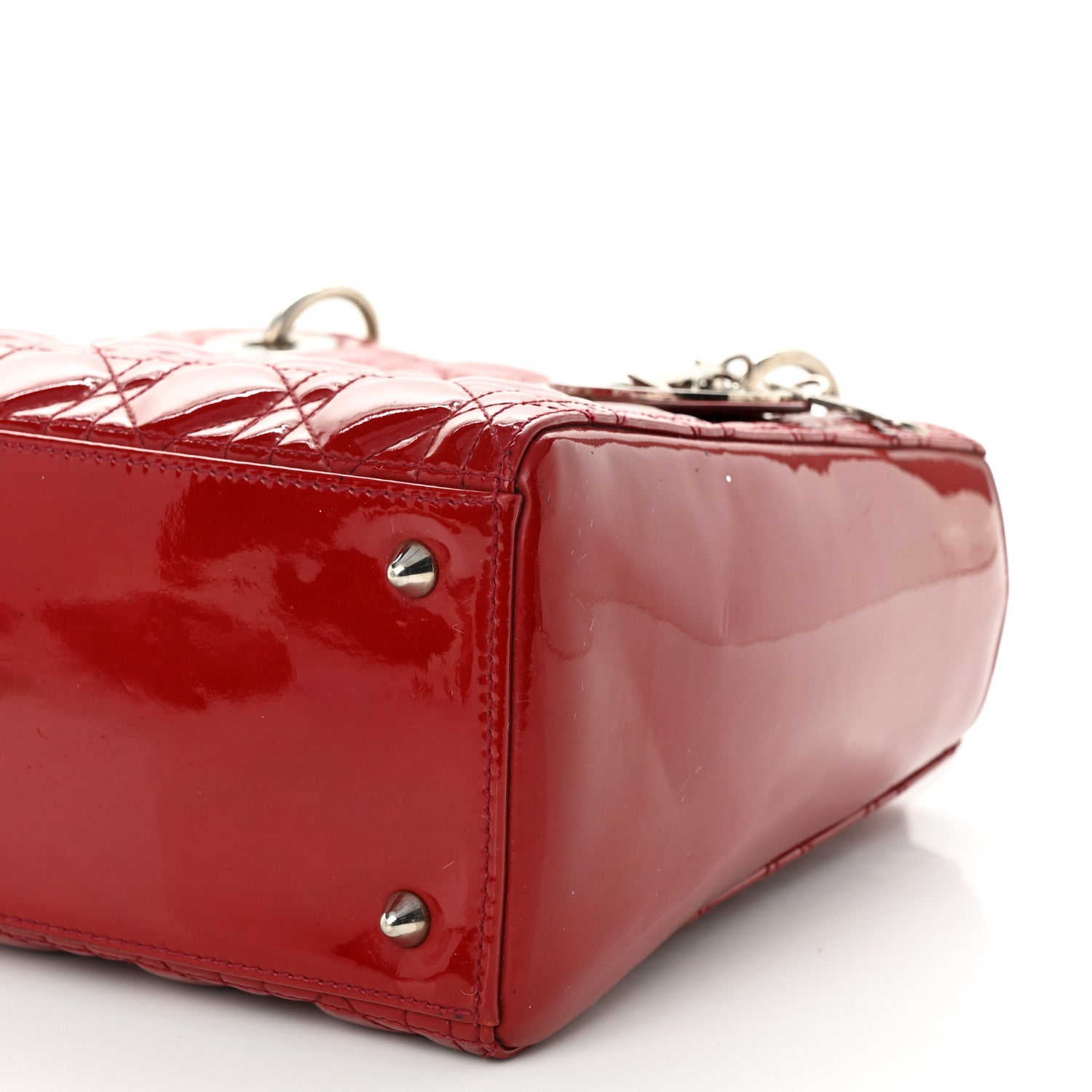 Christian Dior Patent Cannage Medium Lady Dior Red 10 of 10